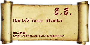 Bartánusz Blanka névjegykártya